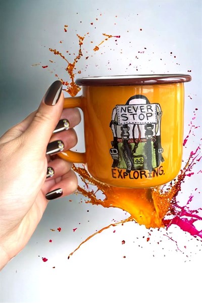 Emaye Kupa Bardak Camp Kamp Mug Fincan Kahve