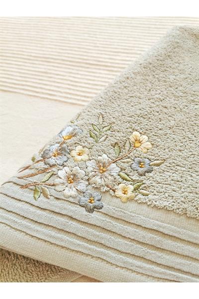 30 x 50 Çiçekli Nakış İşlemeli Mutfak Havlusu %100 Pamuk