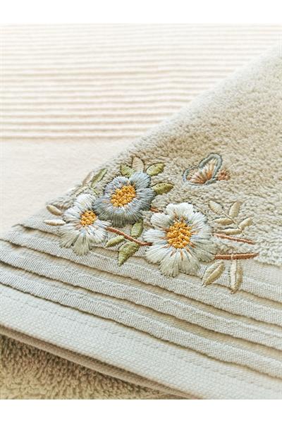 30 x 50 Çiçekli Nakış İşlemeli Mutfak Havlusu %100 Pamuk