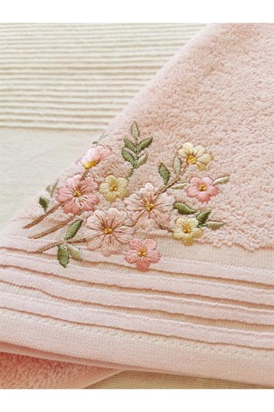 30 x 50 Çiçekli Nakış İşlemeli Mutfak Havlusu %100 Pamuk