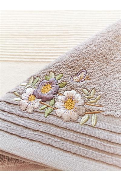 30 x 50 Çiçekli Nakış İşlemeli Mutfak Havlusu %100 Pamuk