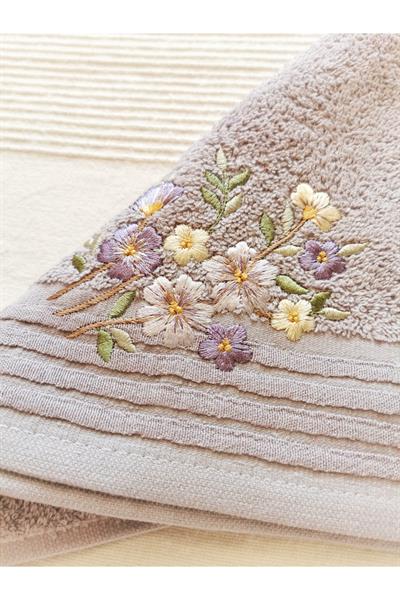 30 x 50 Çiçekli Nakış İşlemeli Mutfak Havlusu %100 Pamuk