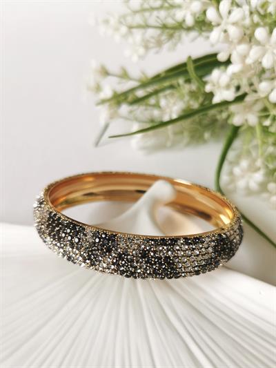 Leopar Desenli Taş İşlemeli Bilezik