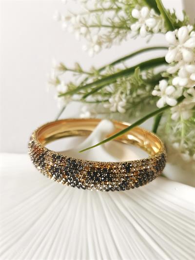 Yılan Desenli Taş İşlemeli Bilezik