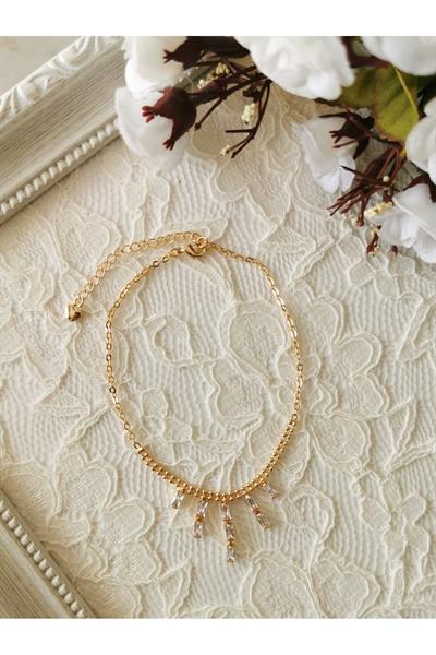 Zirkon Taşlı Paslanmaz Çelik Halhal