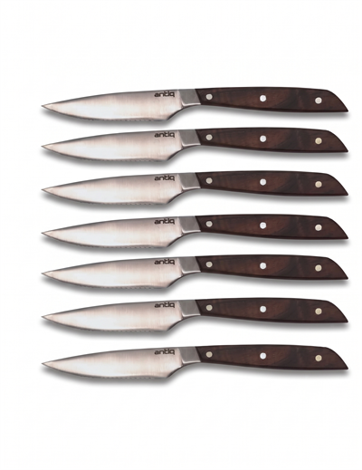 Antiq Ares Steak Bıçağı 6lı Set - Ceviz Sap 12 cm