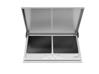 Antiq Savor Çiftli Elektrikli Cam Barbekü - Düz+Grill Cam 76,5 cm