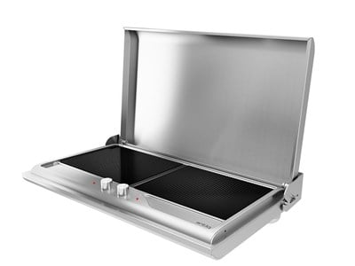 Antiq Savor Çiftli Elektrikli Cam Barbekü - Grill+Grill Cam 76,5 cm