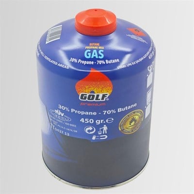 Butan Propan Valfli Kamp Gazı Kartuşu 450 gr (EN417)