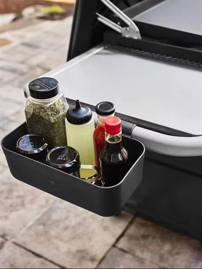 Weber 3400105 Works Snap‑On Condiment Holder – Baharatlık Cam Dolgulu Naylon, Weber Works™ Uyumlu