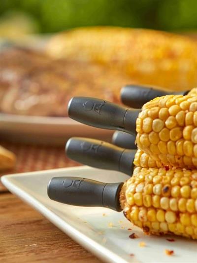 Weber 6489 Corn Holder Set – Mısır Saplama Seti (Paslanmaz Çelik; 8 Parça Interlock Depolama Kutulu)