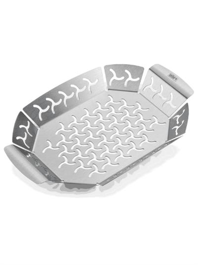 Weber 6677 Premium Small Grilling Basket – Mini Izgara Sepeti (Paslanmaz Çelik; 27 × 19 cm; Tüm Weber Izgaralar Uyumlu)