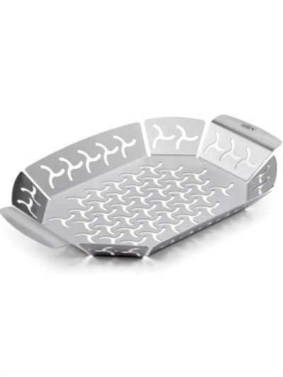 Weber 6677 Premium Small Grilling Basket – Mini Izgara Sepeti (Paslanmaz Çelik; 27 × 19 cm; Tüm Weber Izgaralar Uyumlu)