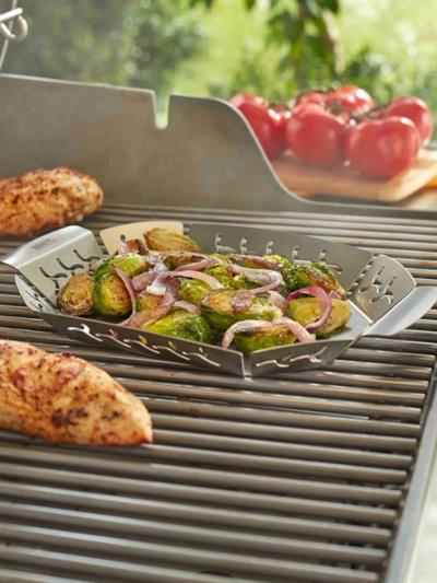 Weber 6677 Premium Small Grilling Basket – Mini Izgara Sepeti (Paslanmaz Çelik; 27 × 19 cm; Tüm Weber Izgaralar Uyumlu)