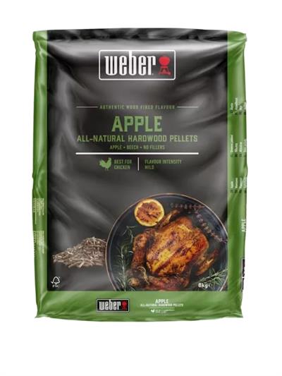 Weber Apple All‑Natural Hardwood Pellets – %100 Elma Ağacı Pellet, 8 kg Torba (Model: 3401055)