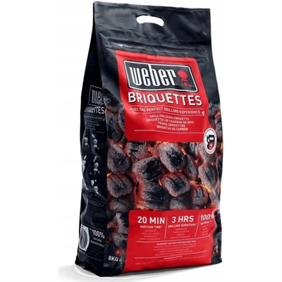Weber 1759166 Briket Kömür 8 KG – Uzun Süreli ve Dengeli Yanış
