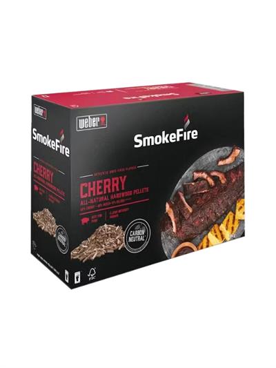 Weber Cherry Hardwood Pellets – %40 Vişne / %60 Kayın, 8 kg Torba, Katkısız Doğal (Model: 18293)