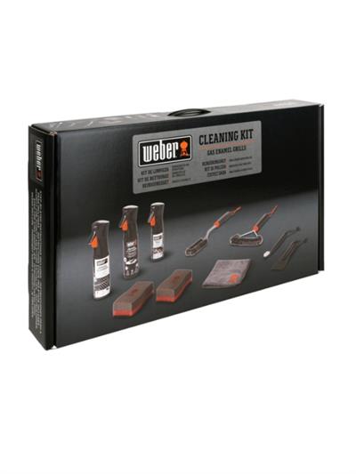 Weber Cleaning Kit for Enamel Gas Barbecues – Tüm Gaz Modelleri Komple Temizlik Seti | Fırçalar, Temizleyiciler, Sünger, Bez & Yağ Spreyi