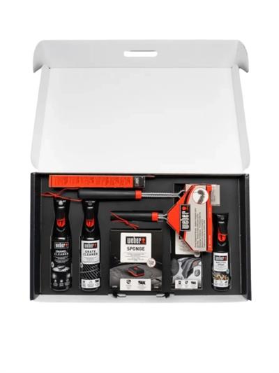 Weber Cleaning Kit for Enamel Gas Barbecues – Tüm Gaz Modelleri Komple Temizlik Seti | Fırçalar, Temizleyiciler, Sünger, Bez & Yağ Spreyi