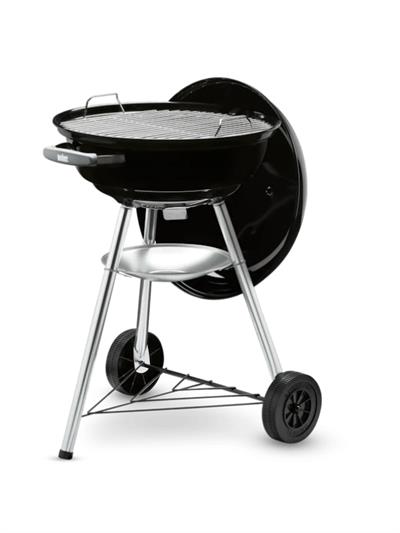 Weber Compact Kettle 47 cm – Parlak Siyah Emaye Çift Emayeli Kazan | One-Touch™ Temizlik