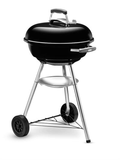Weber Compact Kettle 47 cm – Parlak Siyah Emaye Çift Emayeli Kazan | One-Touch™ Temizlik