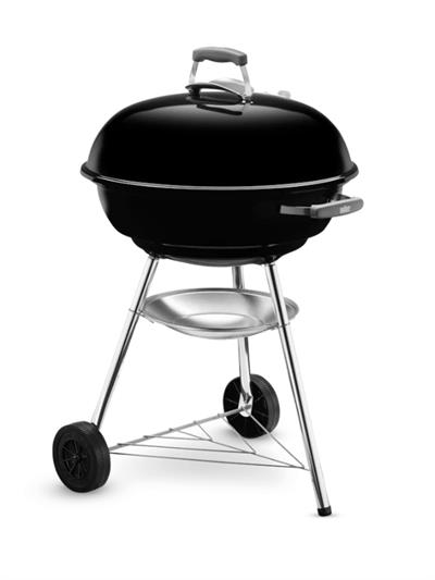 Weber Compact Kettle 57 cm – Parlak Siyah Emaye Emayeli Kazan | One-Touch™ Temizlik | Kompakt 57 cm Çap