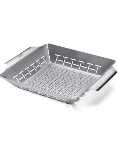 Weber Deluxe Grilling Basket 6434 – Sebze & Küçük Parça Izgara Sepeti Paslanmaz Çelik Tel | Derin Sepet Tasarımı | Çok Yönlü Pişirme