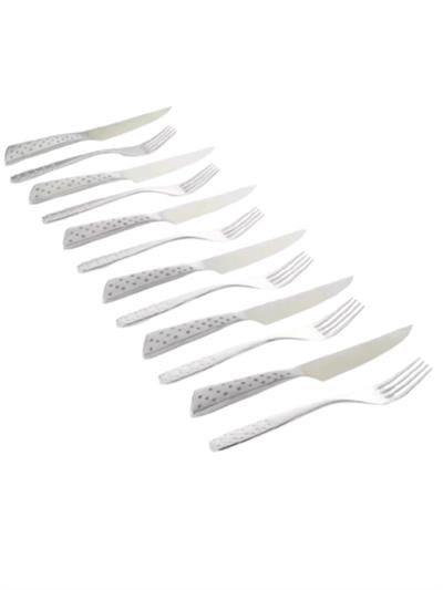 Weber Deluxe Place Setting – 12 Parça Çatal-Bıçak Takımı Paslanmaz Çelik | Ergonomik Saplar | Bıçakta Keskin Dişler