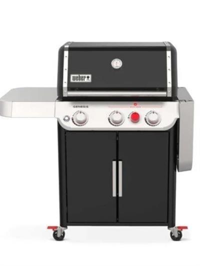Weber Genesis® E-325s Siyah Gazlı Barbekü — 3 Brülör | XL Sear Zone | Side Shelves