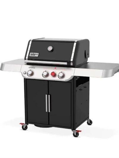 Weber Genesis® E-325s Siyah Gazlı Barbekü — 3 Brülör | XL Sear Zone | Side Shelves