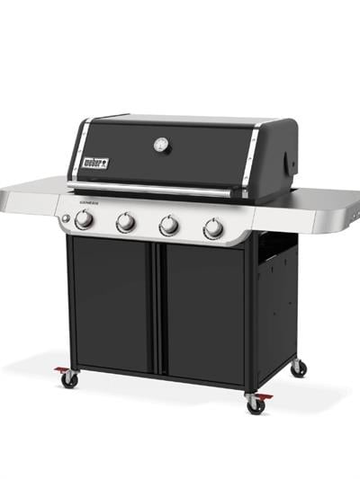 Weber Genesis® E-415 Siyah Gazlı Barbekü – 4 Brülör, Geniş Pişirme Alanı