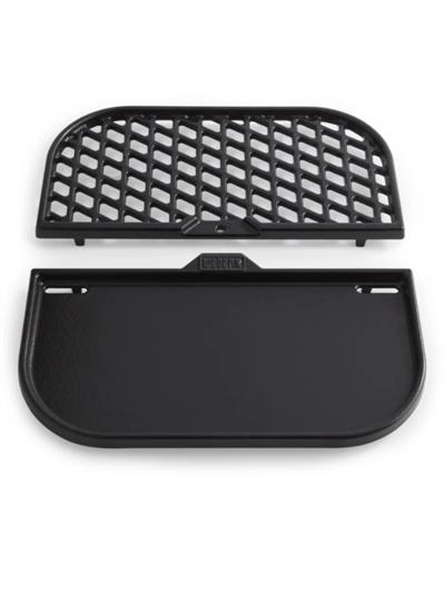 Weber Grill & Griddle Station 8858 – Gourmet BBQ System Porcelain-emaye kaplı döküm | İki yüzeyli ızgara & plancha kombinasyonu