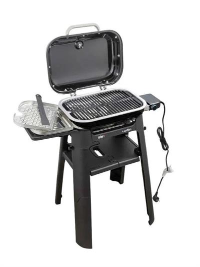Weber Lumin™ Compact Elektrikli Izgara + Stand Seti – 1 500 W | 315 °C Sear | Smoke-Steam-Keep Warm