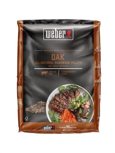 Weber Oak All‑Natural Hardwood Pellets – %100 Doğal Meşe Ağacı Pellet, 8 kg Torba (Model: 3401053)