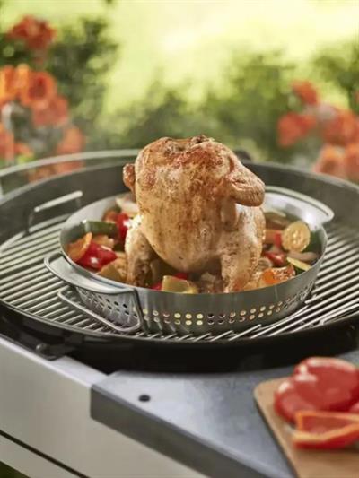Weber Poultry Roaster 8838 – Tavuk Kızartma GBS™ Çok Amaçlı Tava Paslanmaz Çelik | 2si 1 Arada Tasarım | GBS™ Uyumlu