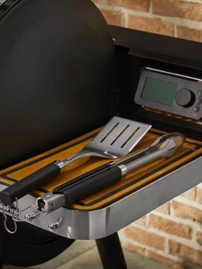 Weber Precision Barbecue Tongs & Spatula Set 6763 Hands-Free Kilitli Maşa & 3-Yönlü Bevel Kenar Spatula