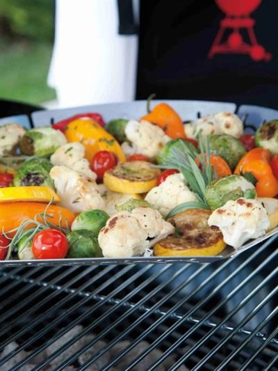 Weber Premium Grilling Basket 6678 Paslanmaz Çelik Tel | Derin Sepet Tasarımı | Çok Yönlü Pişirme 26x36 cm