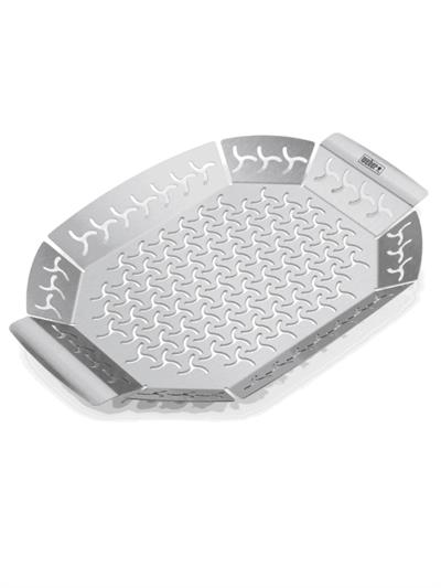Weber Premium Grilling Basket 6678 Paslanmaz Çelik Tel | Derin Sepet Tasarımı | Çok Yönlü Pişirme 26x36 cm