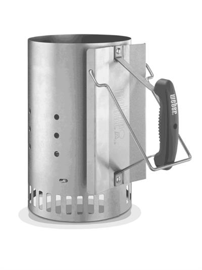 Weber Rapidfire Chimney Starter 7416 – Köz Başlatma Aparatı Büyük Çelik Konik Izgara | Ergonomik Sap | Gazsız Ateş Yakma