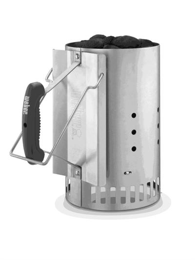 Weber Rapidfire Chimney Starter 7416 – Köz Başlatma Aparatı Büyük Çelik Konik Izgara | Ergonomik Sap | Gazsız Ateş Yakma