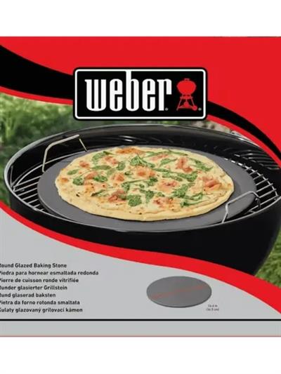 Weber Small Round Glazed Baking Stone 18413 Glazed Cordierite | 26 cm Çap 