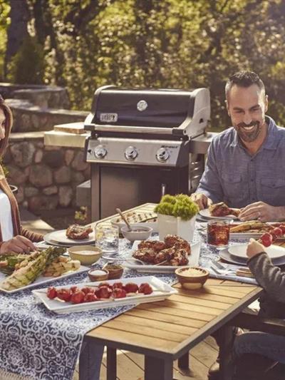 Weber Spirit E-315 GBS Gazlı Barbekü – 3 Brülör | GBS Döküm Izgara | Çift Yan Raf