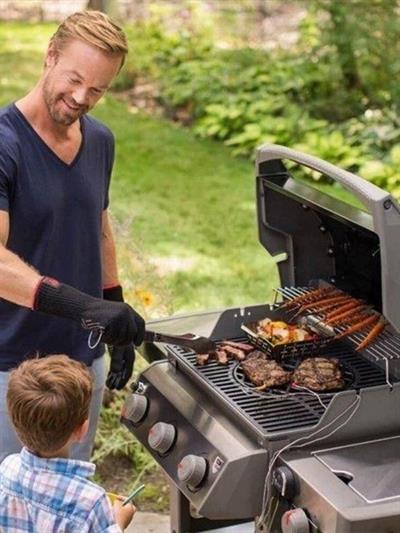 Weber Spirit II E-320 GBS Gazlı Barbekü – 3 Brülör | XL Sear Zone | 3,5 kW Yan Ocak