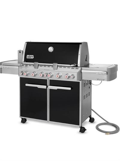 Weber Summit® E-670 Siyah Gazlı Barbekü – 6 Brülör + Sear / Tütsü / Rotisserie