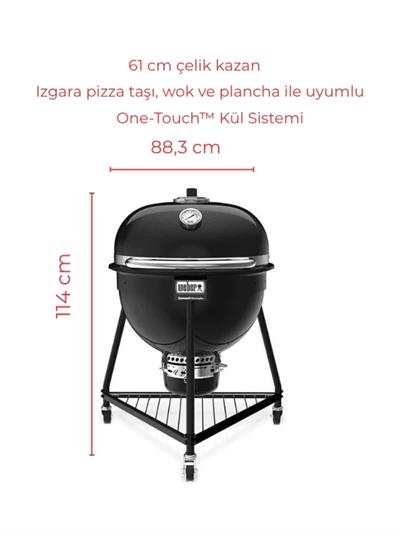 Weber Summit® Kamado E6 Kömürlü Barbekü – Ø 61 cm | Gazsız çift cidarlı çelik kazan