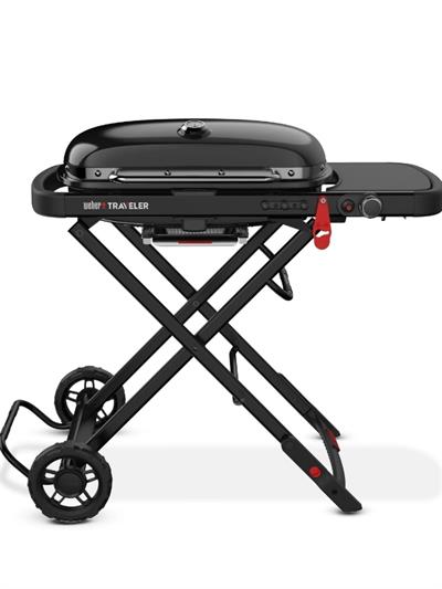 Weber Traveler™ Stealth Edition Gazlı Barbekü – 3,8 kW | 63 × 34 cm | Tek Elle Katlanır