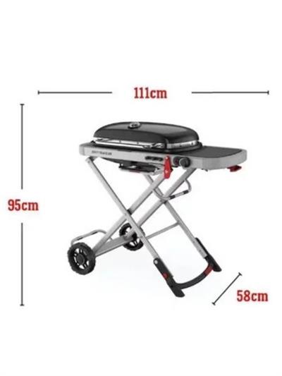 Weber Traveler Taşınabilir Gazlı Barbekü – 3,8 kW | 63 × 34 cm | Tek Pedalla Katlanır