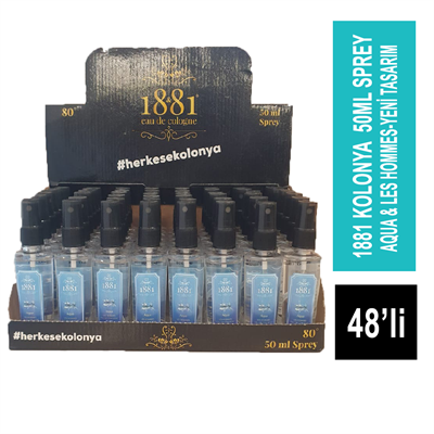 1881 Kolonya 50 ml Sprey Aqua & Les Hommes-Yeni Tsarım 48'li Paket
