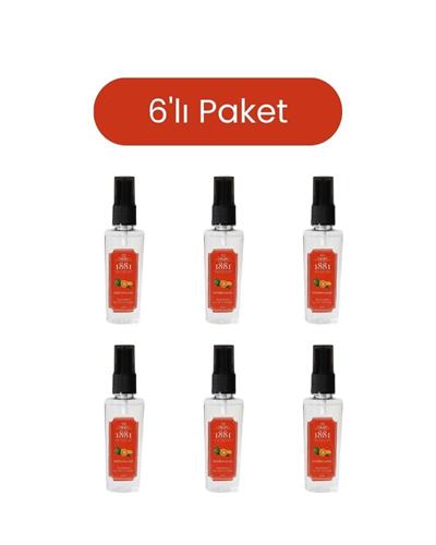 1881 Kolonya 50ml Sprey Mediterranee & Mandarine 6'lı Paket