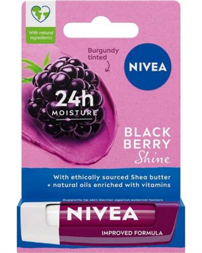 NIVEA Böğürtlen Dudak Bakım Kremi ve Parlatıcısı 4.8gr, Nemlendirici, Hafif Bordo Işıltı, Pürüzsüz Dudak